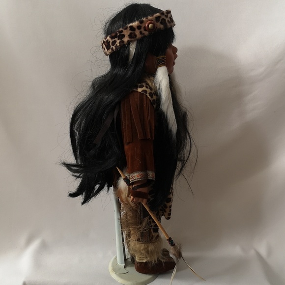 Beautiful Porcelain Doll Indigenous Girl Incredible Details by Cathay Collection - Picture 7 of 9